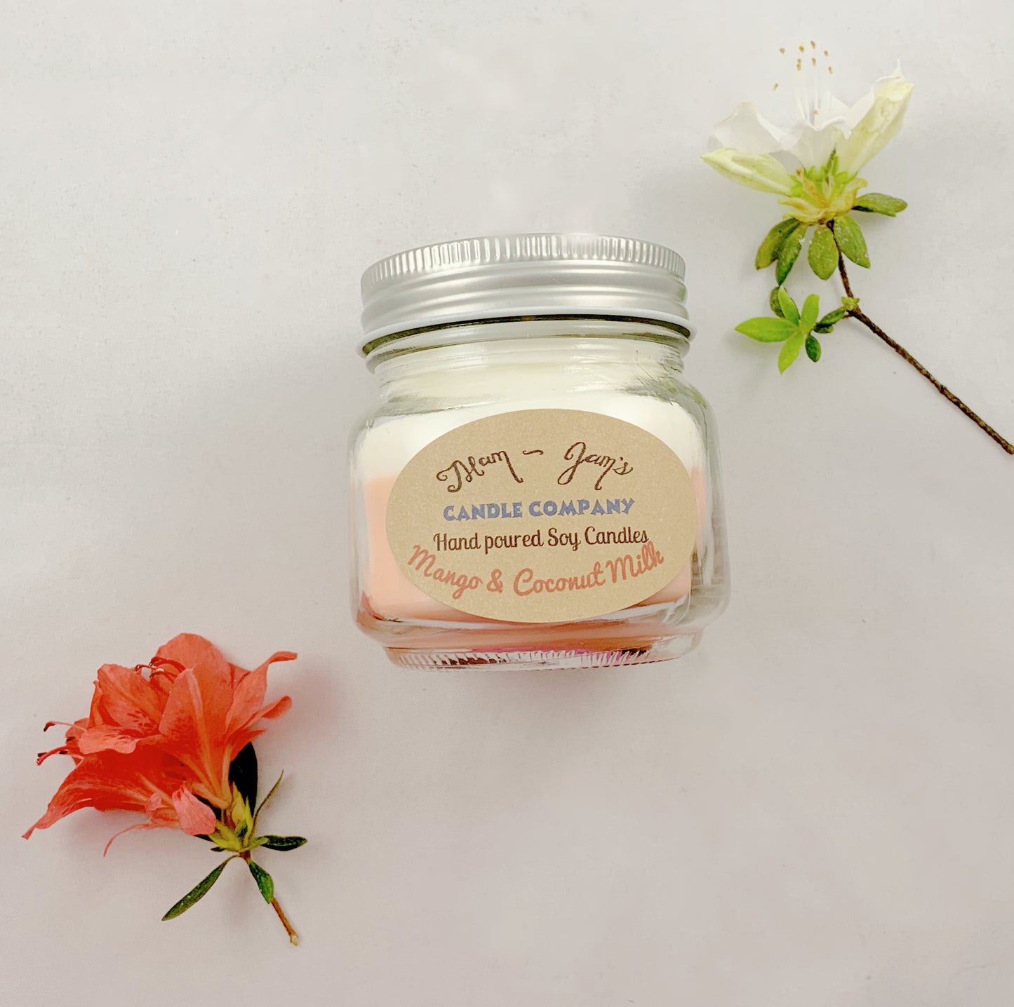 Mango and Coconut Soy Candle – Tropical & Sweet Scent | Mam Jam’s